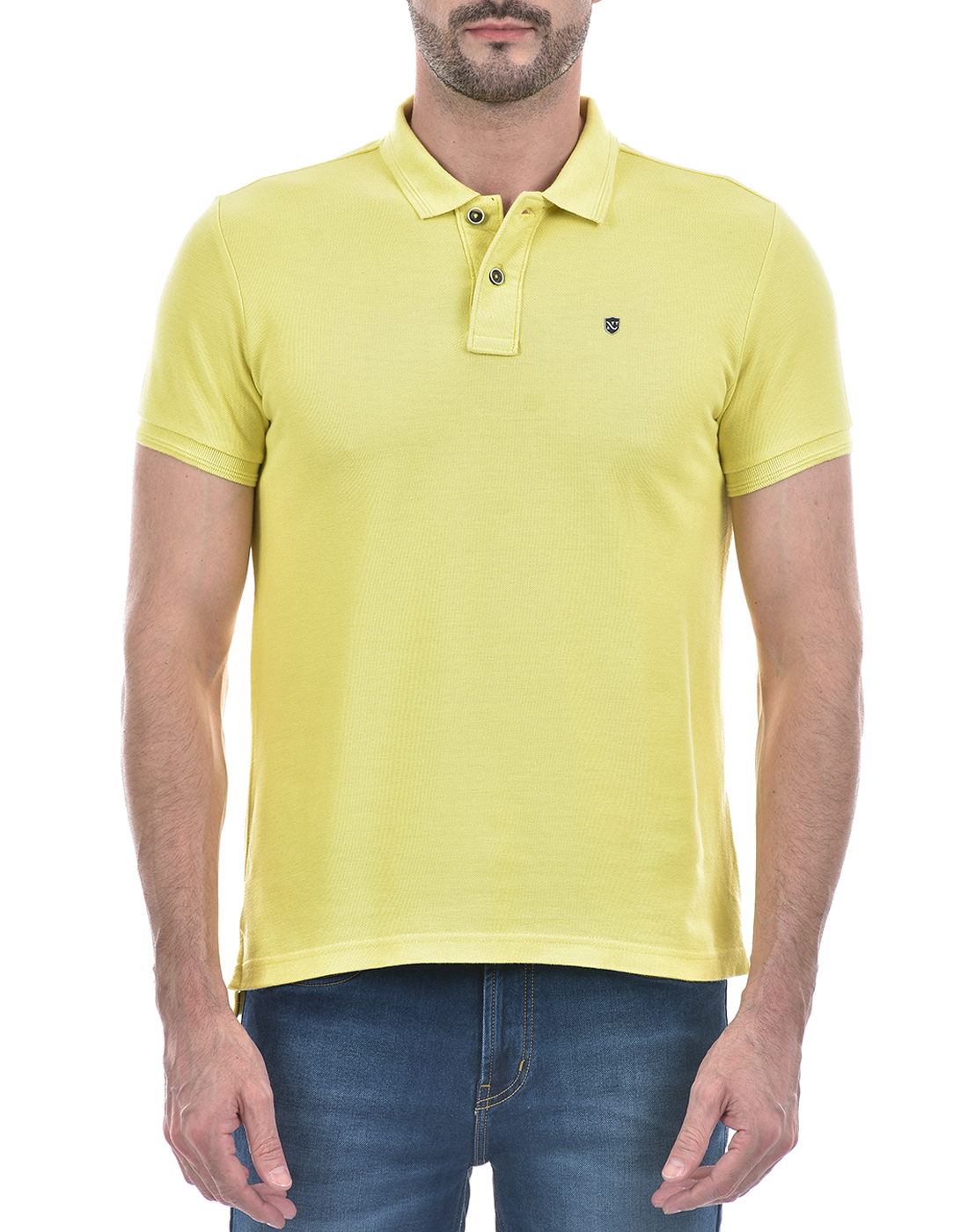 Numero Uno Men Solid Yellow T-Shirt